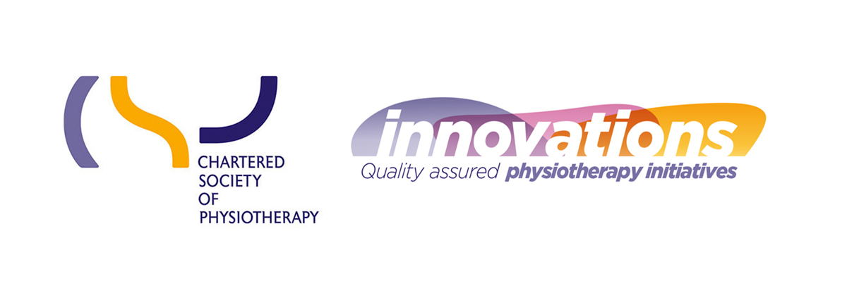 The Chartered Society of Physiotherapy and Innovations in Physiotherapy Database logos