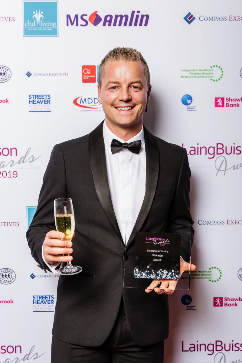 Managing Director Kevin Doyle took home the trophy for Excellence in Training