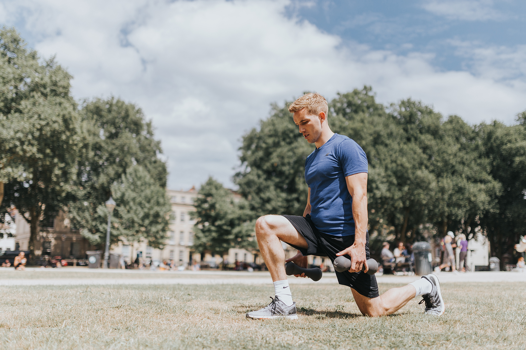 Man doing strengthening programme