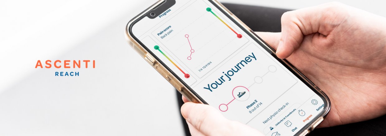 Patient accessing Ascenti Reach on their mobile phone