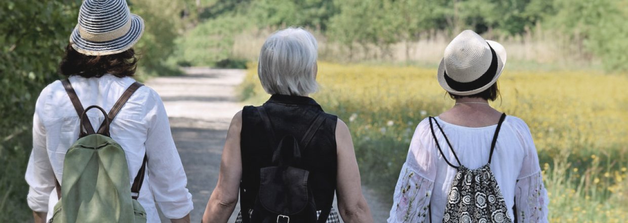 Three ladies walking together